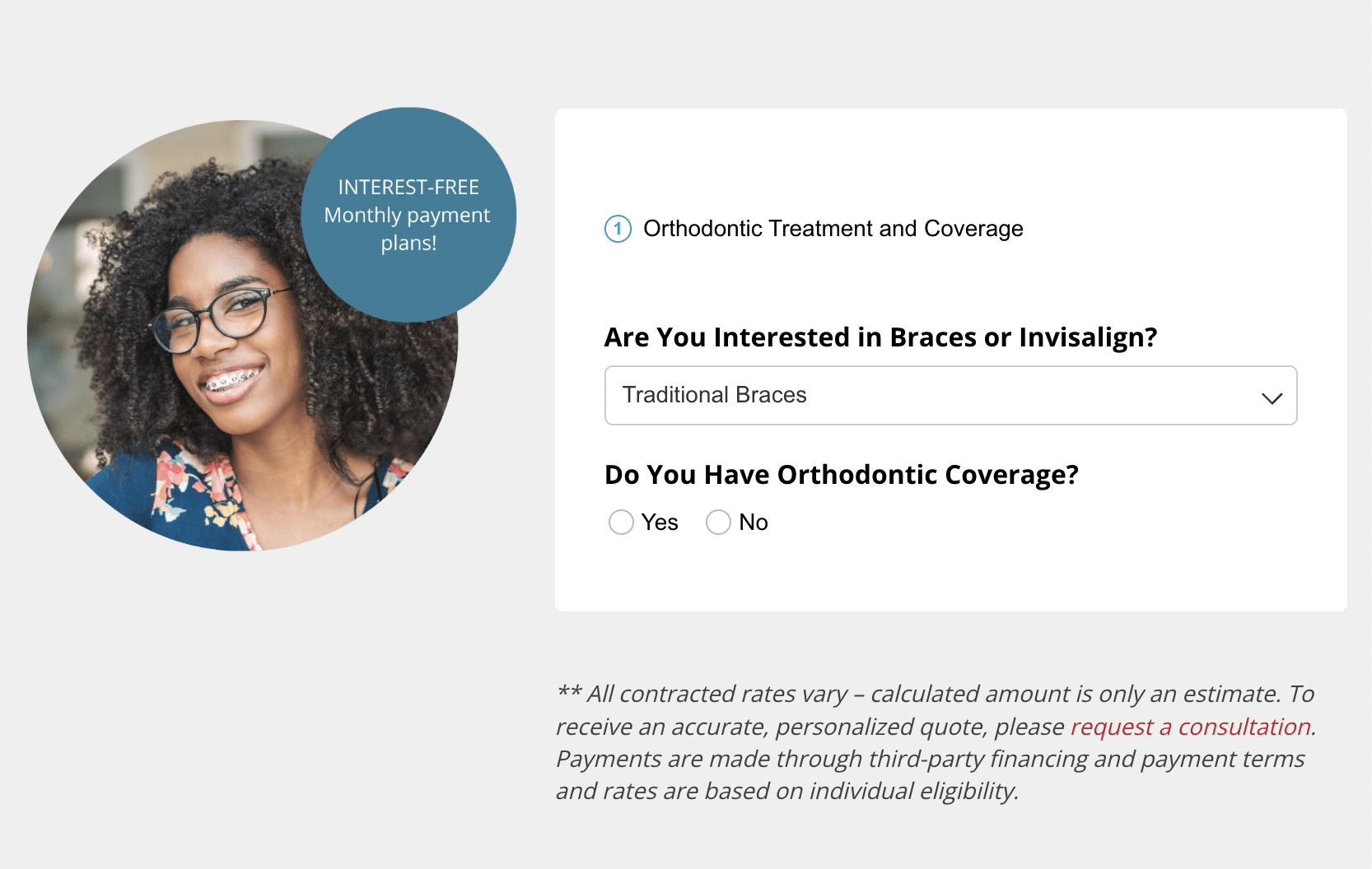 online braces calculator